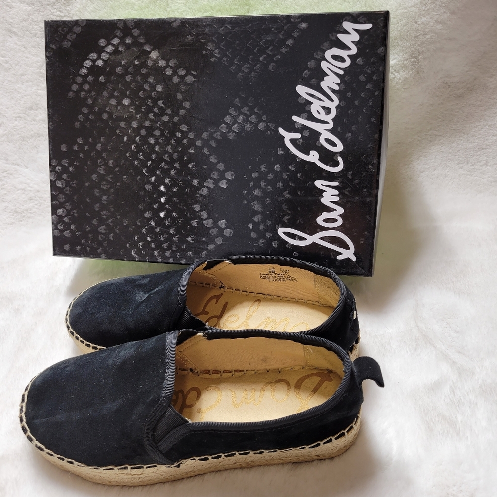 NWT SAM EDELMAN BLACK ESPADRIELLES US 6M
